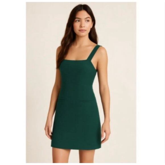 Abercrombie & Fitch Dress Small Green Tweed Boucle Wool Jumper Pockets New i26 - Picture 3 of 8